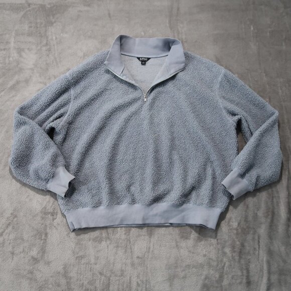 Buffalo David Bitton Tops - Buffalo David Bitton Sweater Womens L Blue Pullover Sweatshirt 1/4 Zip Mock Neck